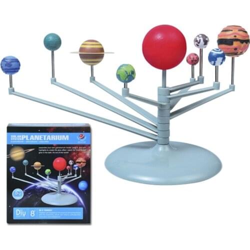 New 1 Set Nine Planets Model Science Diy Assembly Parent-Child Interactive Planetarium Toy Child Intelligence Development