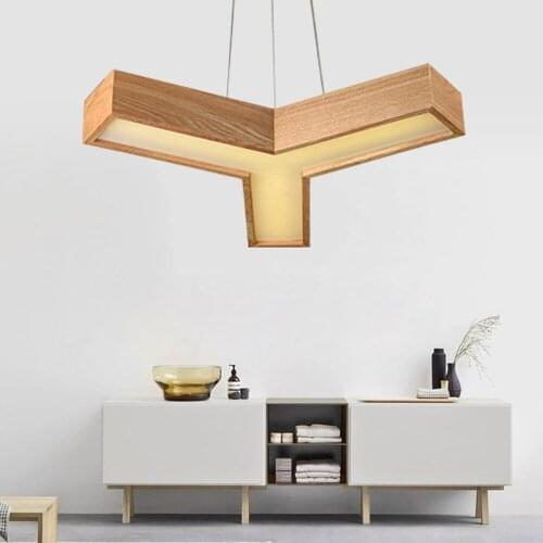 Dining room lamp Japanese style wind-wood pendant light Individual bar solid wood lamp Nordic log lamps and lanterns