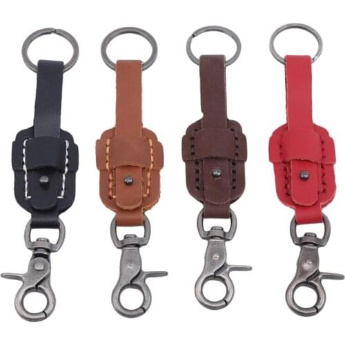 Men Keychain Leather Car Metal Keychain Portable Multifunctional Tool Car Styling Decor Keychains