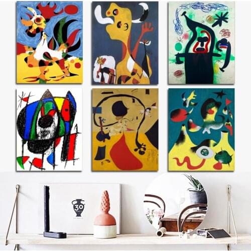 Joan Miró Best Wallpaper Canvas Painting Print Living Room Home Decoration Modern Wall Art Oil Painting Posters Pictures Frame