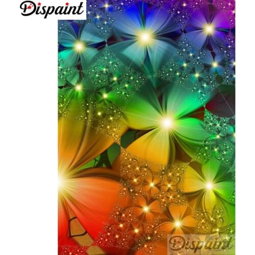 Dispaint Full Square/Round Drill 5D DIY Diamond Painting "Color mandala flower"Embroidery Cross Stitch Home Decor Gift A20874