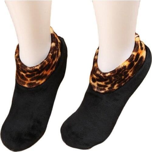 Women Men Soft Fleece Socks Thicken Winter Autumn Warm Velvet Boot Socks Unisex Elastic Non Slip Indoor Floor Socks Slipper