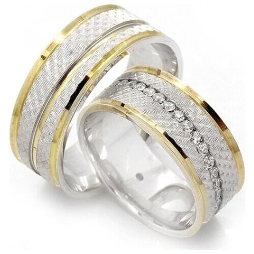 Couple Wedding Ring Sterling Silver 925 Woman And Man Luxury Jewelry Bands Engagement Anniversary Anatolian Civilization Models