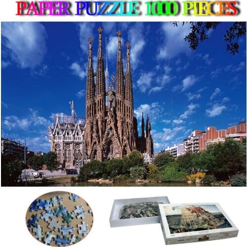 Sagrada Familia Spain Famous Buildings Puzzles Paper 1000 Pieces Jigsaw Puzzle Adults Puzzles Toys Puzzle 1000 Piezas Adulto