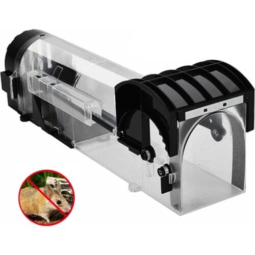 Clear Plastic Catcher Rodents Cage Rat Pest Control Live Mouse Trap Box