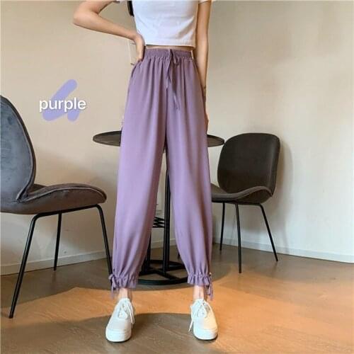 Plus Size 4XL Joggers Women Baggy Sweatpants Summer Loose Running Harem Pants High Waist Korean Style Sports Trousers X51