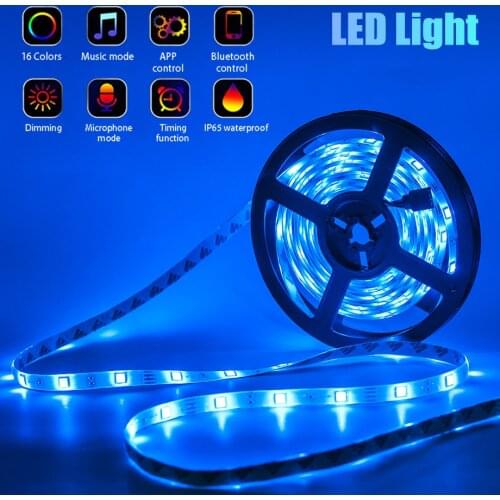 LED Strips Light 5050 2835 Waterproof Flexible Ribbon Lamp For Christmas Party Decoration BackLight Bluetooth Infrared Control