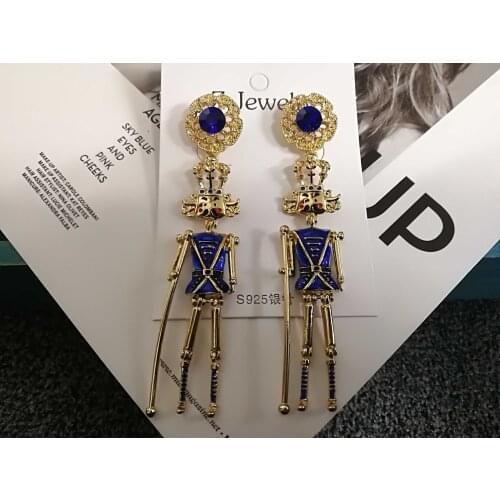 Vintage bohemian big man dangle drop earring for women