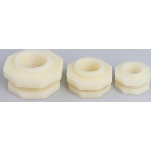 1pcs ABS 1/2" 3/4" 1" BSP Thread Water Tank Connector Pipe Fitting For Fish Tank Aquarium