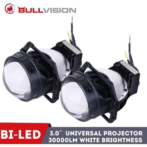 2PCS 3.0‘’ Car Bi LED Projector Lens headlight 70W 6000K Auto LED Projector Lens Headlamp With Hella 3r Bracket Light Retrofit
