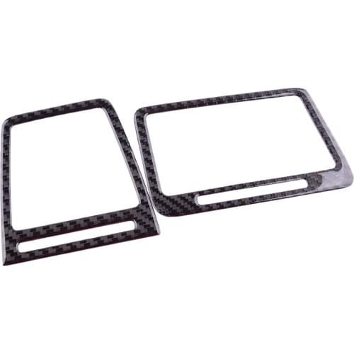2pcs/Set LHD Dashboard Air Vent Outlet Frame Cover Trim Carbon Fiber Fit for Dodge Challenger 2014 2013 2012 2011 2010 2009 2008