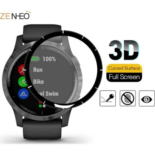 2pcs 3D Full Edge Soft Protective Film For Garmin Vivoactive 4/Garmin Active Watch Screen Protector Cover (Not Glass)