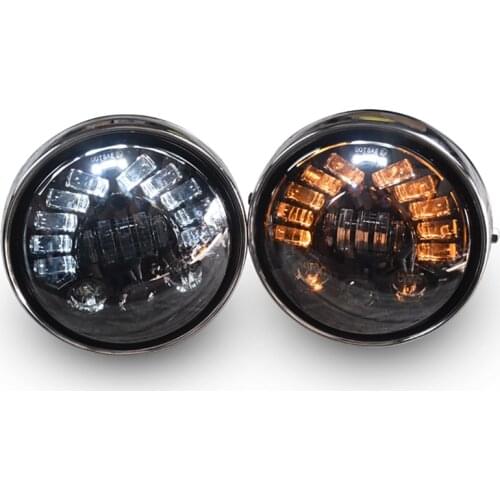 7.8 Inch Retrofit Super Bright Retro Motorcycle LED Round Headlight High Beam Low Beam Turning Light