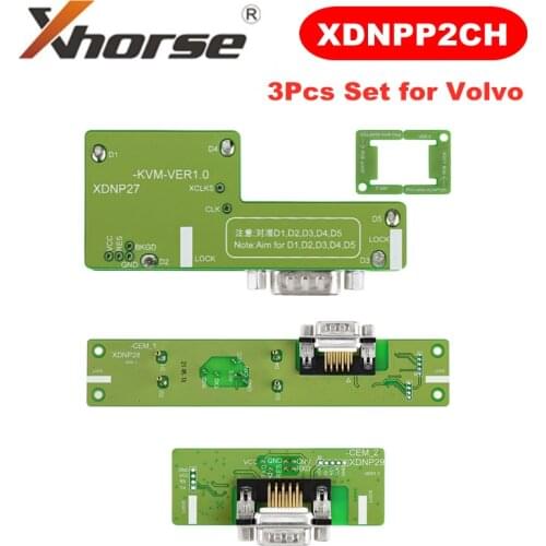 Xhorse XDNPP2CH Adapters MINI PROG Solder-free for Volvo 3Pcs Set for VVDI MINI PROG and KEY TOOL PLUS
