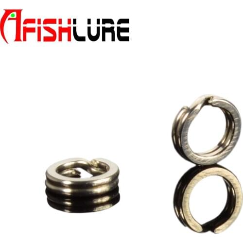 AP12 double flat ring sheathed flattening lure hook connecting ring bending flat double ring fishing accessories