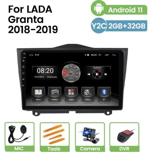 TomoStrong Car Radio For LADA Granta 2018 - 2019 Stereo Multimedia Player HD 1024X600 GPS Navigation 4 Core RDS Carplay+Auto DSP