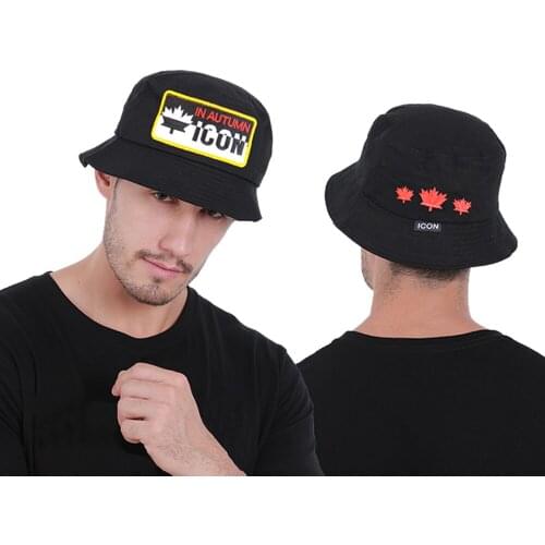 Brand Two-color letters outdoor Maple Leaf Embroidery caps women and men fisherman cap sun hat mountaineering fishing hats