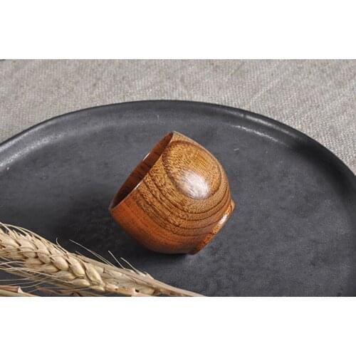 MagiDeal Mini Wooden Cup Handmade Natural Wood Coffee Tea Beer Juice Milk Mug 50ml