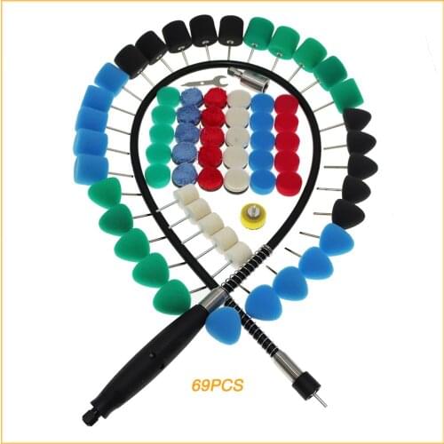 Detail bright strip polished soft axle car beauty small area fine polishing wheel waxing sponge wheel set