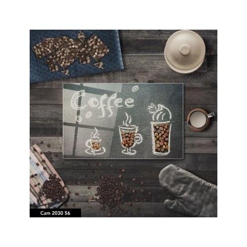 DTMEXPRESS Temperred Glass Decorative Kitchen Cutting Board Easy Clean Healthy Food Fruit Chopping Board Presentation Board