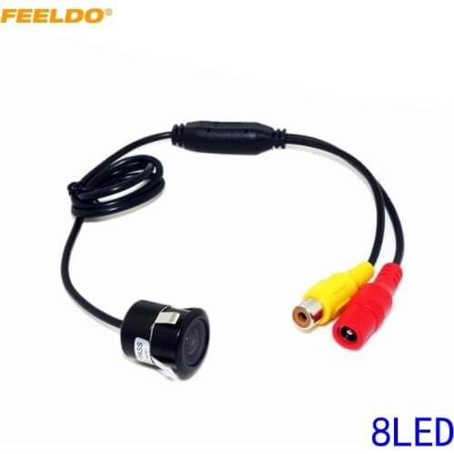FEELDO Car Front View 18.5mm Snap Ring Car Original Image RCA Camera Night Vision Camera #1522