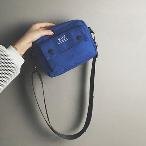 Canvas Mobile Phone Shoulder British High-quality Fashion Simple Small Square Bag Crossbody Zipper Cloth Purse Bags 896