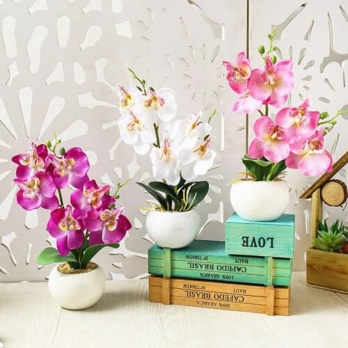 Phalaenopsis Bonsai Creative Garden Decoration Artificial Potted Plants Magnolia Flower Artificial Flowers Orchid