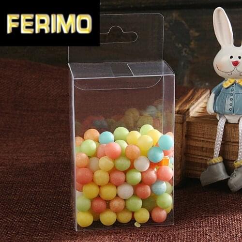 New 50Pcs 3.5*5*8cm Clear PVC Box with Hook on the top Decorative Box / Display Boxes/Fishing Lures Packing Boxes