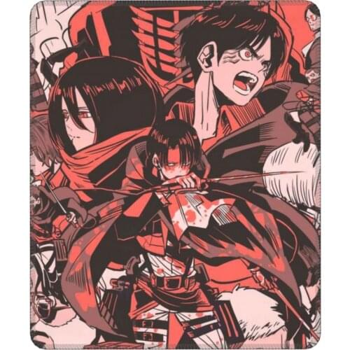 Attack On Titan Awesome Mouse Pad Anime Shingeki no Kyojin Manga Waterproof Mouse Mats Natural Rubber Gamer Computer Laptop Pad