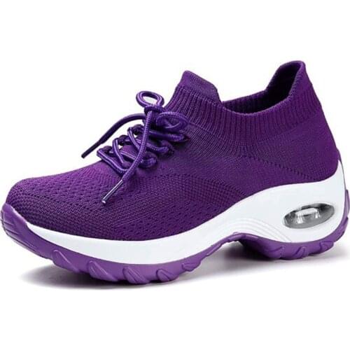 Mudibear Womens Socks Shoes Comfortable Soft Bottom Mesh Platform Sneakers Knitted Non-Slip Breathable 2020 New Ladys Shoes