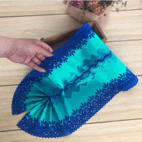 Hot New!1 Meter Blue Stretch Lace for Clothes Accessories High End Elastic Lace Fabric 23CM DIY Lace Trim
