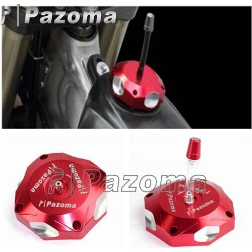 Motorbike Red Aluminum Reseroir Caps Gas Fuel Tank Cap Cover For Suzuki DR-Z50/70 2008-2013 RMZ250 2007-2009