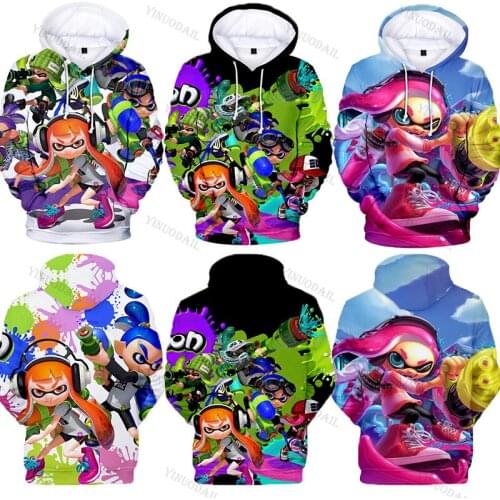 2021 Hot Game Splatoons Men Winter Warm Funny Graphic Streetwears Fashion Unisex Sweatshirts Male Female Kids Splatoons