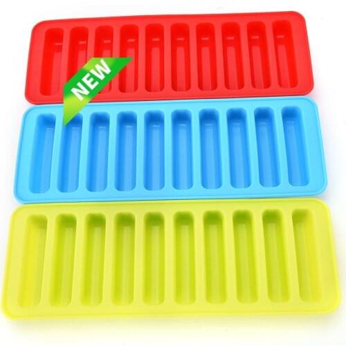 Reusable Cylinder 10 Silicone Ice Cube Tray Mold Freeze Ice Mould For Water Bottle Pudding Jelly Chocolate Cookies Mold Maker