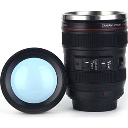 Fashion sport silicone camera lens cup mug travel water cups and mugs with lid tumbler outdoor products accessories practical
