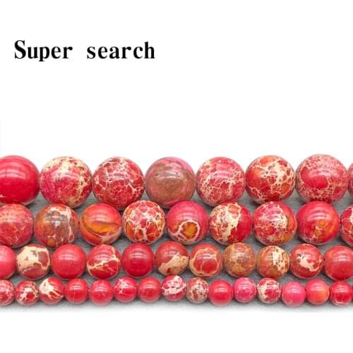 Wholesale Fashion Natural Jewelry Red The emperor stone Loose Stone Jewelry Beads 4/6/8/10mm DIY Bracelet Necklace Eardrop