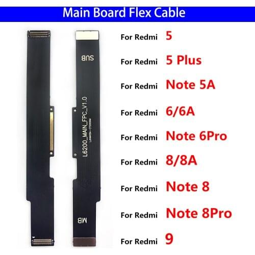 Original New Main Motherboard Connector Board Flex Cable For Xiaomi Redmi 9 9A 9C 6 6A 8A Note 10 8 7 6 Pro 5 5A