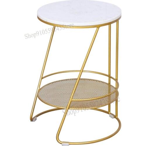 Custom Nordic Marble Side Table Creative Light Luxury Small Coffee Table Corner Table Living Room Sofa Bedroom Side Cabinet Beds