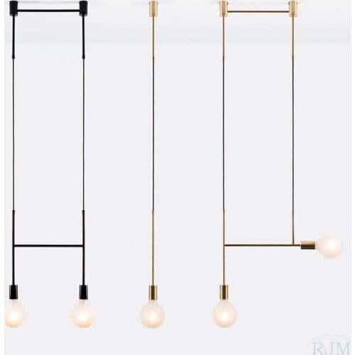 Nordic Line Gold Chandelier Lighting Modern Iron Hanglamp for Living Room Bedroom Bedside Christmas Decor Home Lighting Fixtures