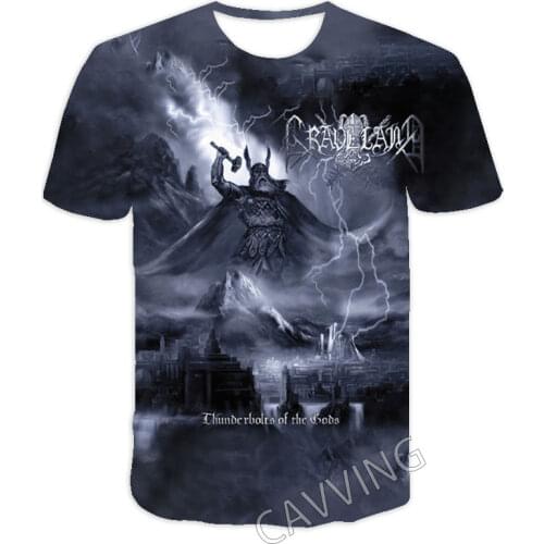 CAVVING 3D Printed Graveland Band Casual T-shirts Hip Hop T Shirts Harajuku Styles Tops Clothing for Men/women