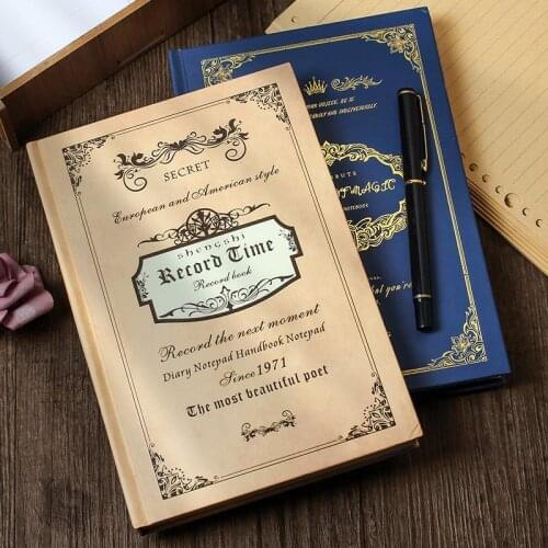 European style retro notebook student gift notebook magic book diary literary reading excerpt