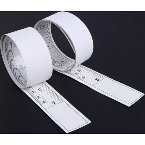 Self Adhesive Metric Measure Tape Vinyl Silver Rulers For Sewing Machine Sticker