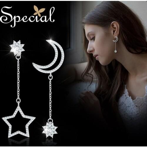 Special New Fashion 925 Sterling Silver Drop Earrings Long Earrings AAA Zirconia Hoop Earrings Jewelry Gifts for Women ED151229