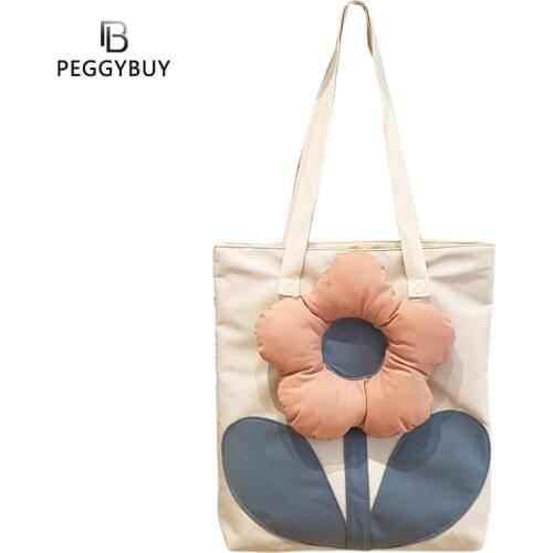 Vintage 3D Flower Shape Shoulder Shopping Bag Women Large Capacity Tote Handbags Soft Leather Women Designer Handbag