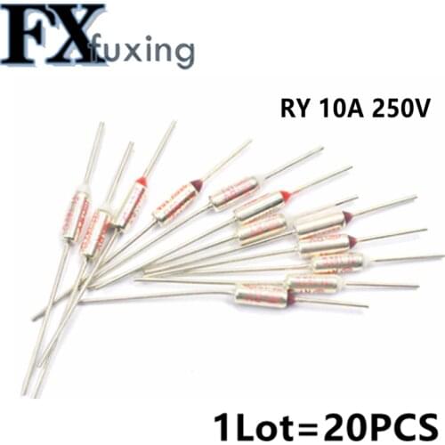 10PCS TF Thermal Fuse RY 10A 250V Temperature 65C 85C 90C 100C 105C 100C 120C 130C 152C 165C 172C 185C 192C 200C 216C 240C 280C