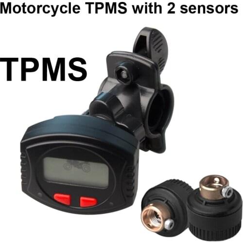Motorcycle TPMS suitable for the 2 wheels, waterproof chargable LCD bracket PSI/BAR tyre pressure monitoring system