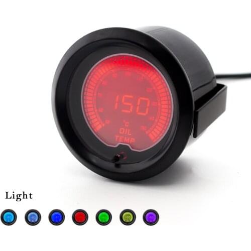 Car Universal Oil Temperature Gauge Racing Auto 7 Colors Vehicle Modification Parts Tool Car Styling