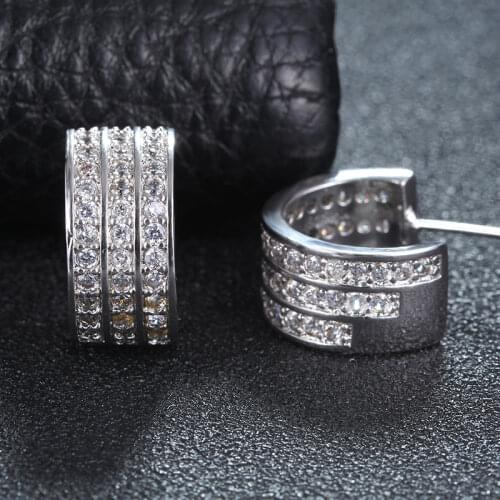 Vintage 585 gold color semicircle stud earrings for women elegant shine crystal fashion jewelry brincos de festa gifts DDe036