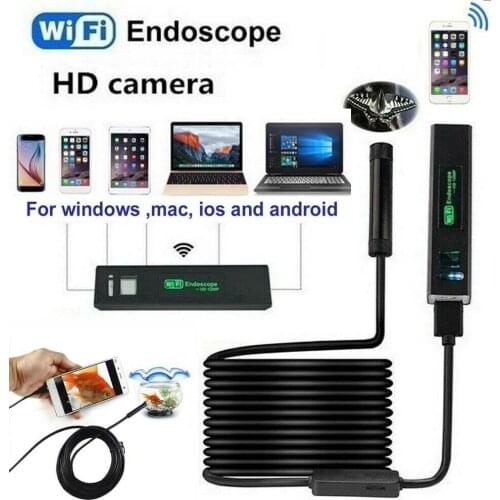 HD Waterproof WiFi Endoscope Inspection 8 LED Camera for iPhone Android IOS 8LED 8MM