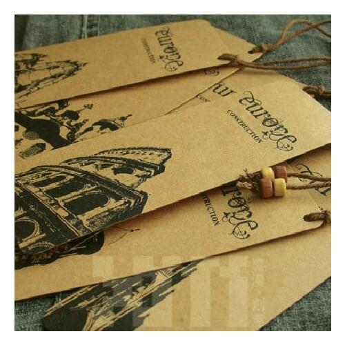 1pcs European beautiful architectural bookmarks 6 sheets / set Classical vintage creative gift kraft paper